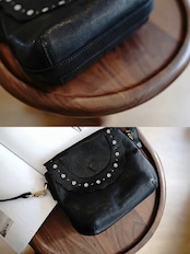 Rosalie Scallop Leather Shoulder Bag F0787