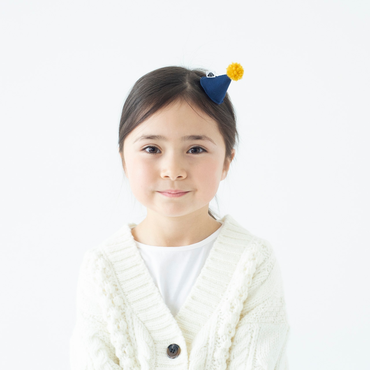 ヘアピン 【ぼうしネイビー】ブランド 子供 ヘアアクセサリー 女の子 男の子 日本製 キッズ ギフト