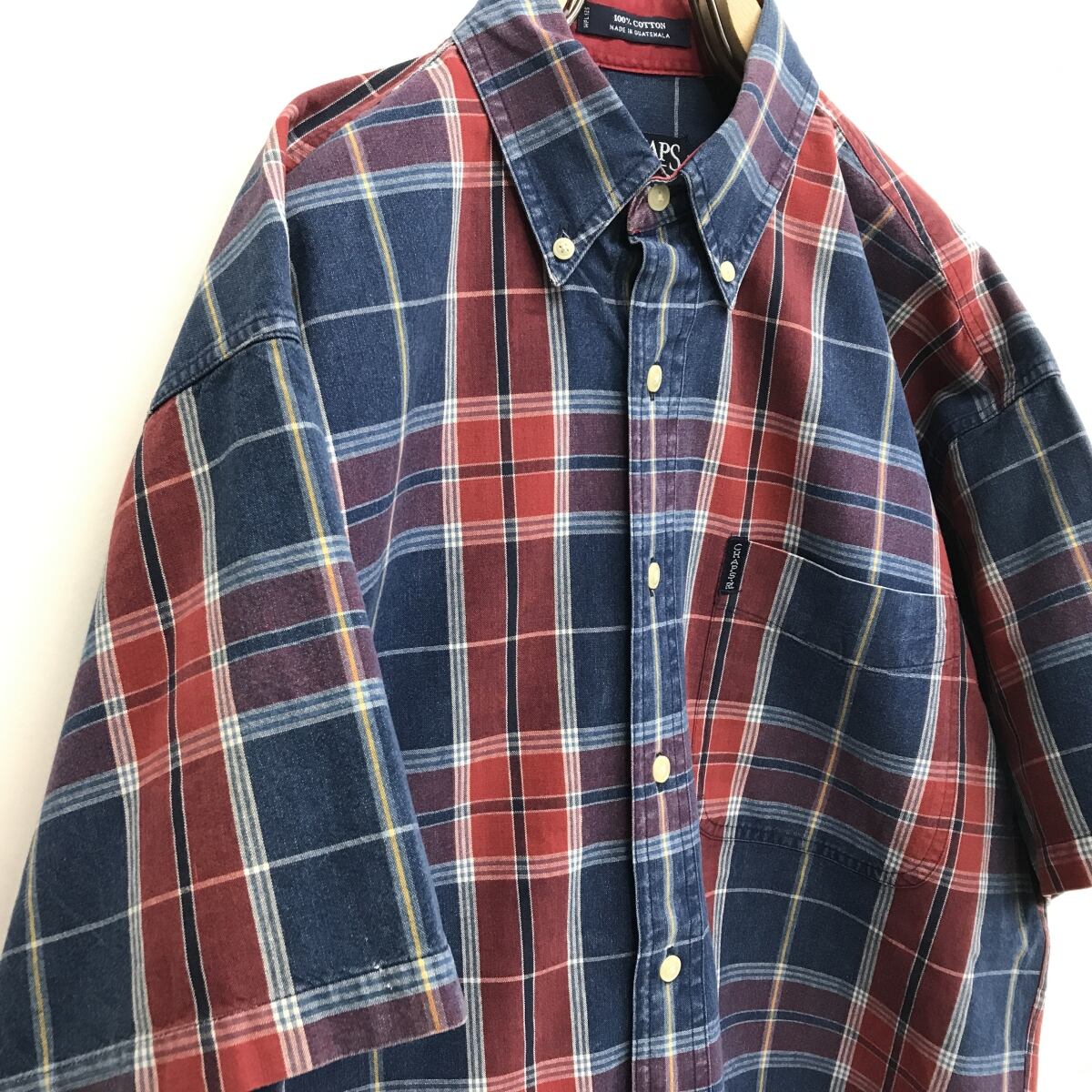 チャップス　3XL 半袖チェックシャツ