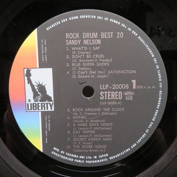 Sandy Nelson / Rock Drum Best 20 [LLP-20008] - 画像5