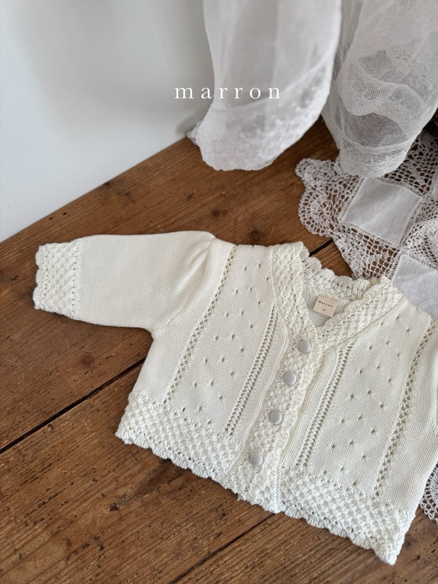 【即納】<marron>  Barbie knit cardigan