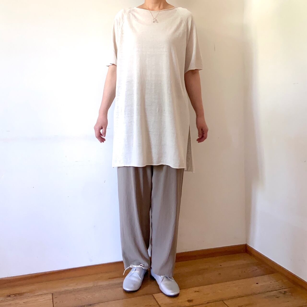 レディース 新品 evam eva リネンラグランプルオーバー