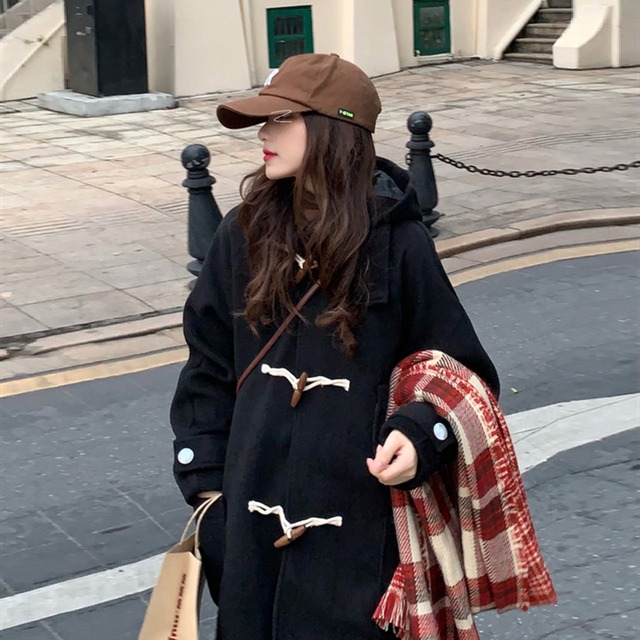 バックルコート ウィンタースタイルフード 冬物 萌量不足2885790387