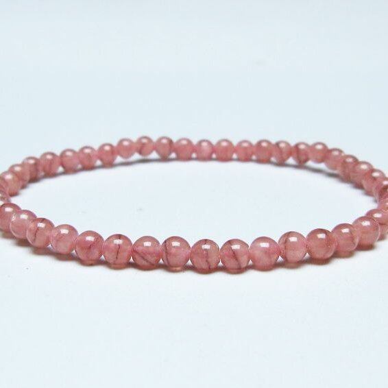 インカローズ ブレスレット 4mm ロードクロサイト ブレス 一点物 メール便可 [M便 1/10] 111-46609