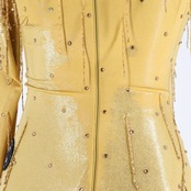 社交ダンス 衣装 クリスアン CHRISANNE イングランド製 スタンダードドレス ワンピース ドレス ホワイト系 ゴールド系 白 金 デモ 競技 ダンス パーティ 発表会 レース フロート レディース ゴージャス 大人かわいい エレガント