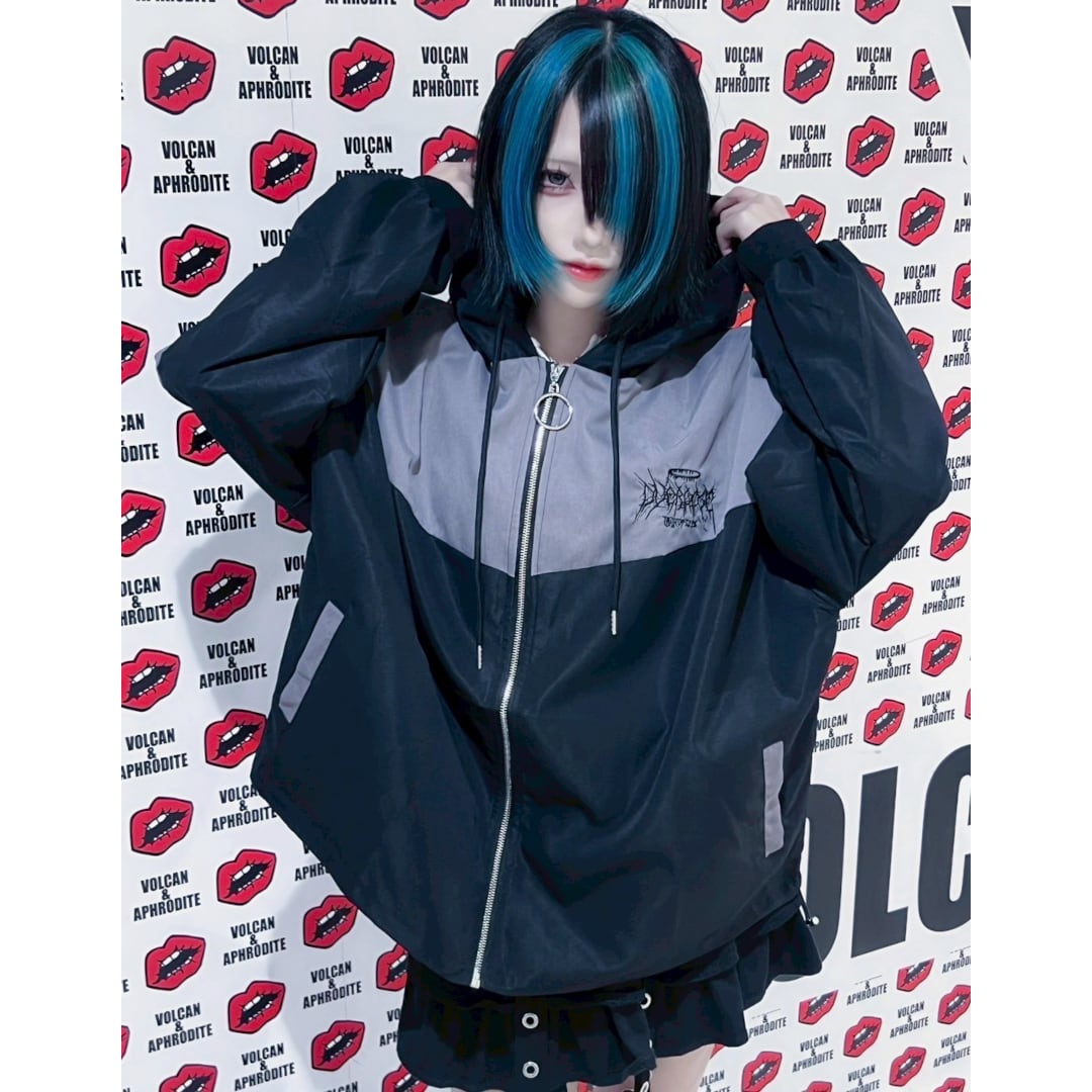 9/2新着】サブカルロゴ☆ショルダー切替フードブルゾン | VOLCAN&APHRODITE