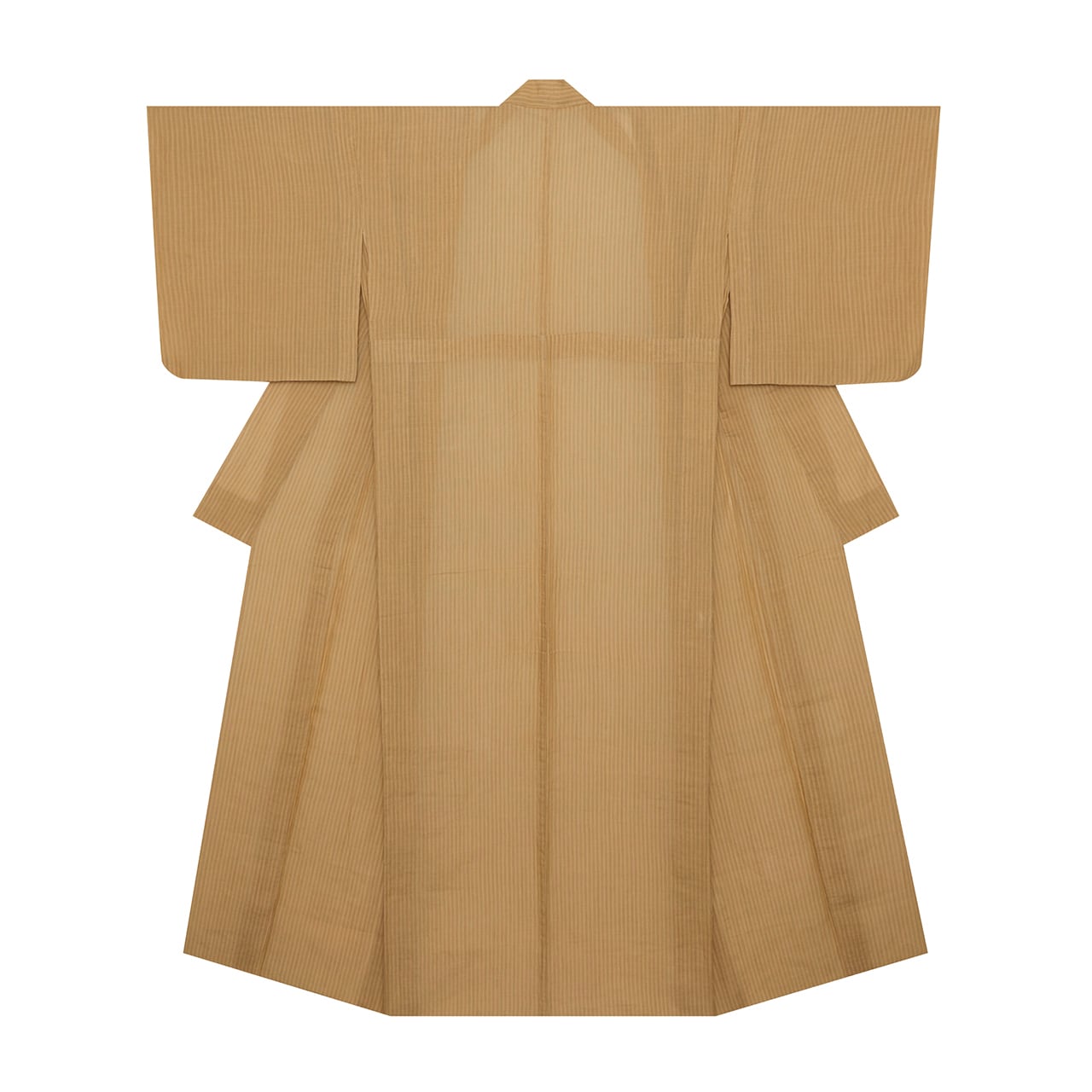 お花と花瓶の模様 小千谷ちぢみ 麻単衣着物【中古】 | かわの屋