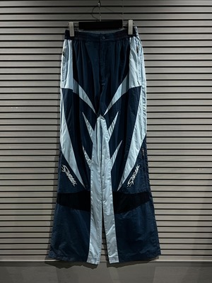 【X VINTAGE】"Dead Stock" Pocket Gimmick Logo Embroidery Euro Vintage Rave Pants