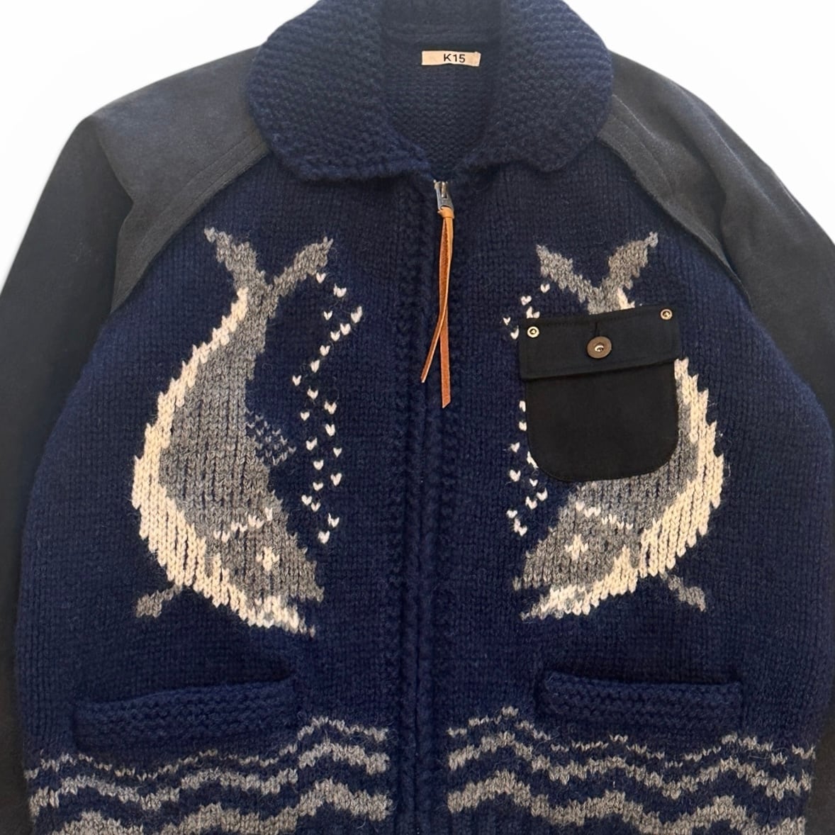 KHOKI  [COMBINATION COWICHAN SWEATER]