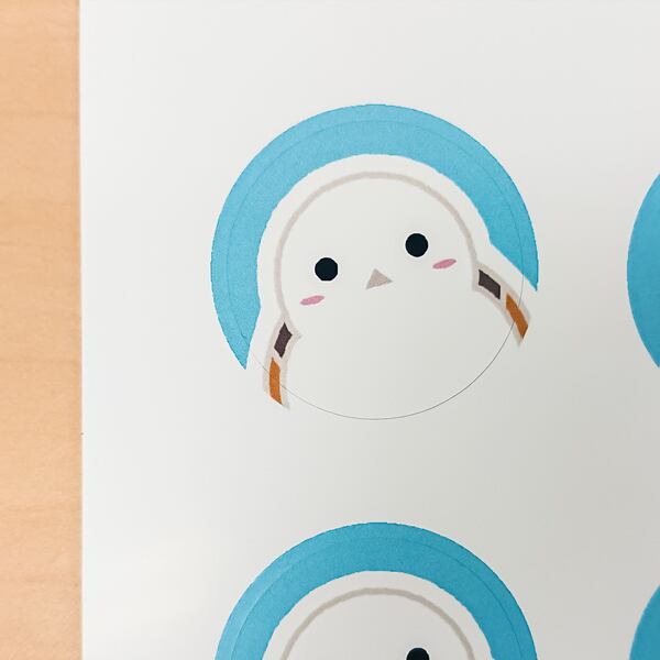 TUKUFUN ORIGINAL シマエナガ シール 30mm（丸型）20面付 | TUKUFUN market