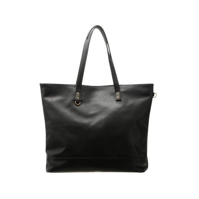 Matin Kim] EMBOSSED LOGO LEATHER MAXI BAG IN BLACK 正規品 韓国