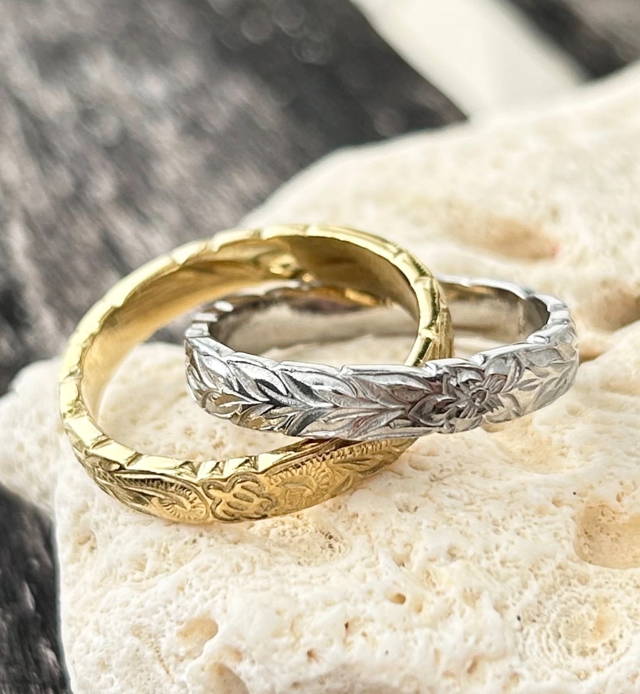 9th anniversary double ring ～gold silver combi～￥13,000+tax