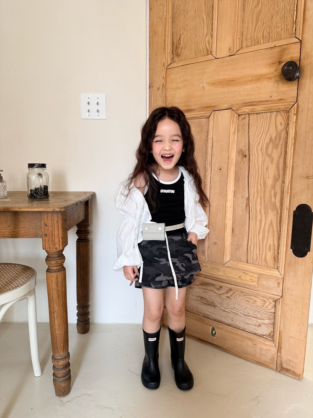 [COMMA] Camo skirt pants / [콤마] 카모치마바지