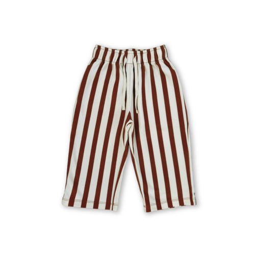 《即納》GROWN/ Organic French Terry Striped Pants - Maroon