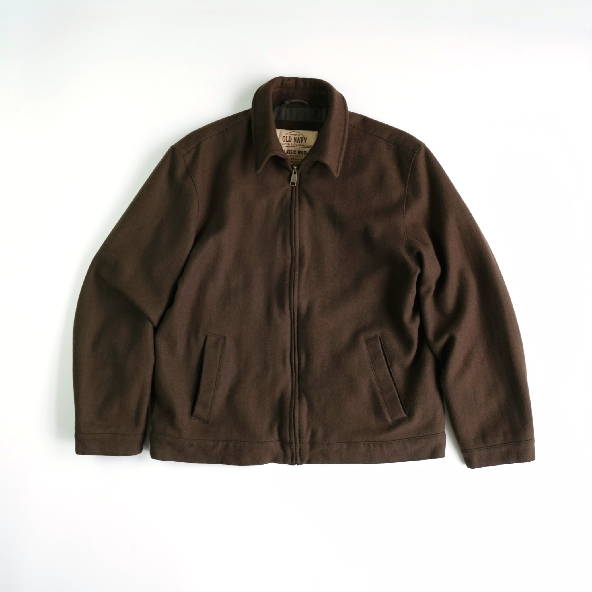 ジャケット・アウター OLD NAVY 00s Zip up Wool Jacket Brown L OLD NAVY】00's Zip up Wool Jacket Brown L | PAY ID