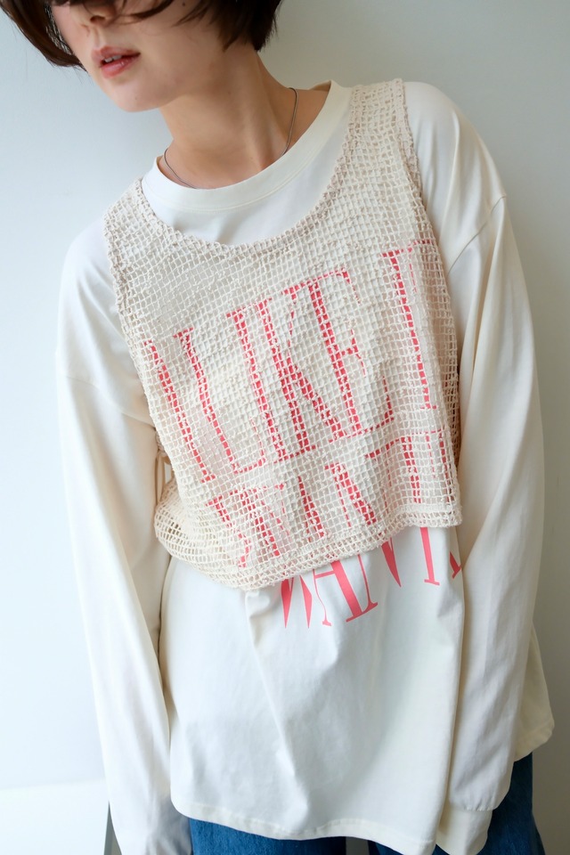 Net short vest　ネットショートベスト　 Ivory