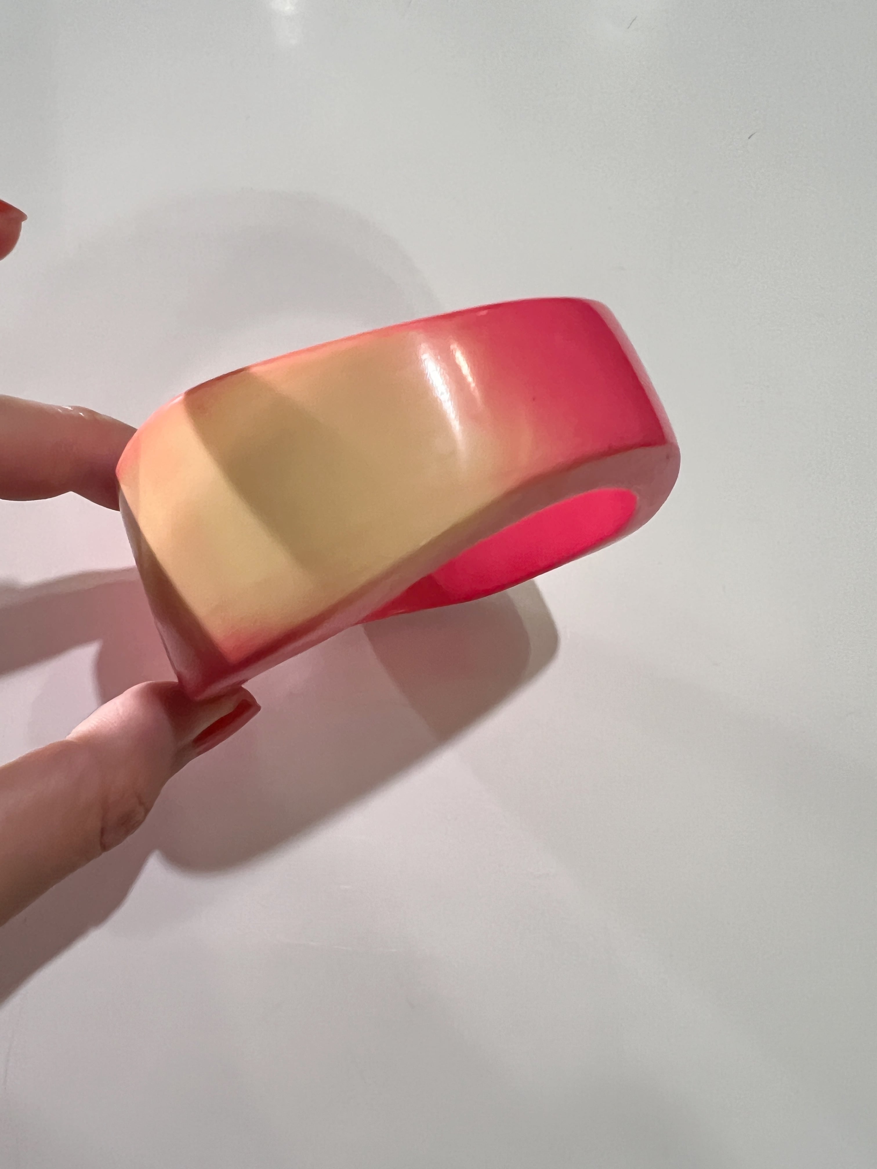 Vintage pink × Ivory bangle