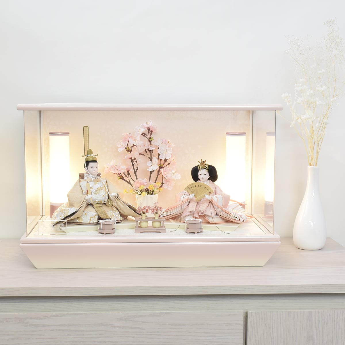 雛人形 親王飾り【杏】An|アクリルケース入|おしゃれ|モダン|今どき|現代風|和モダン|スタイリッシュ