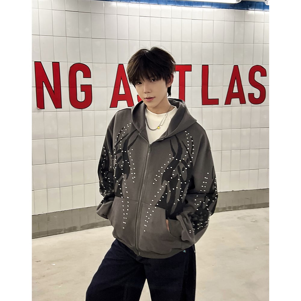 ストリート フレイム ダイヤ ジップパーカー T1890 | wshot