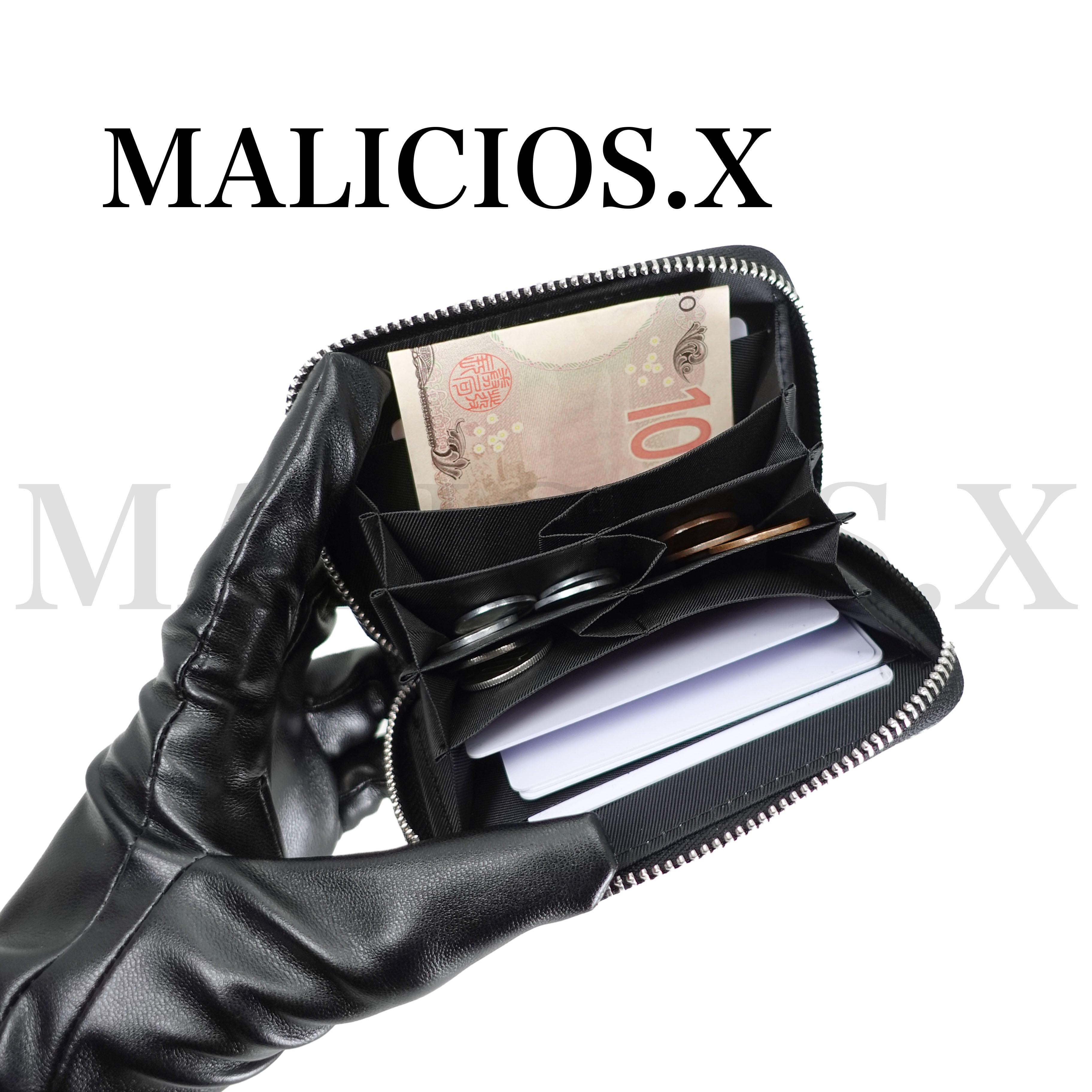 Heart Eye folding zip card & coin case(Lavender)/Violet | MALICIOUS.X