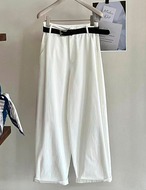 【新作5％OFF・3日間】Semi-tapered Belt Pants_3colors