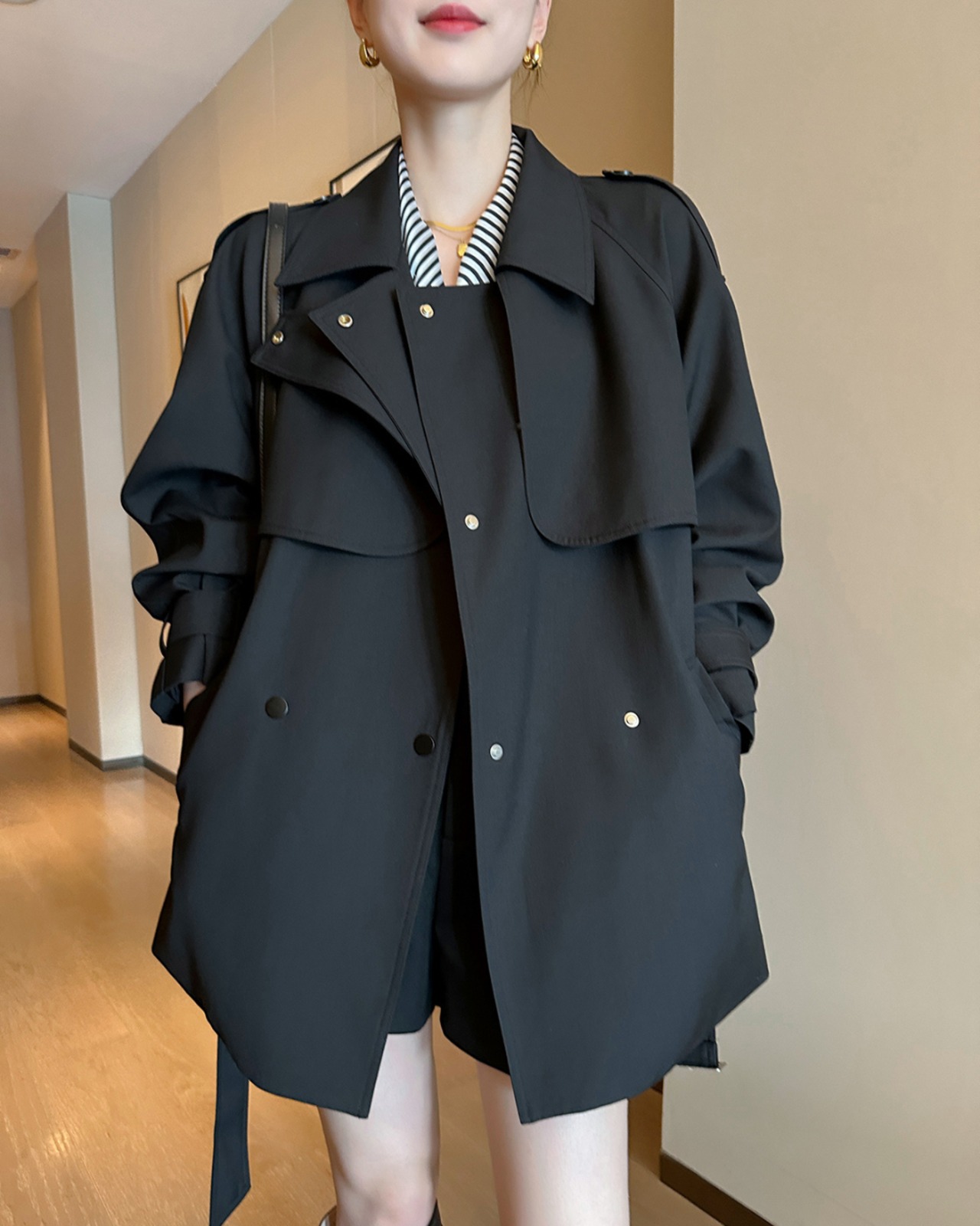 ストラクチャードショートトレンチジャケット A0629 - 13