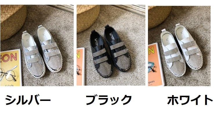 レザーシューズ レディース シューズ 靴 スリッポン マジックテープ