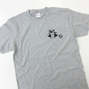 海水浴 パグ Tシャツ dog88 犬 浮き輪 夏 パグ好き 服 ゆるい イラスト