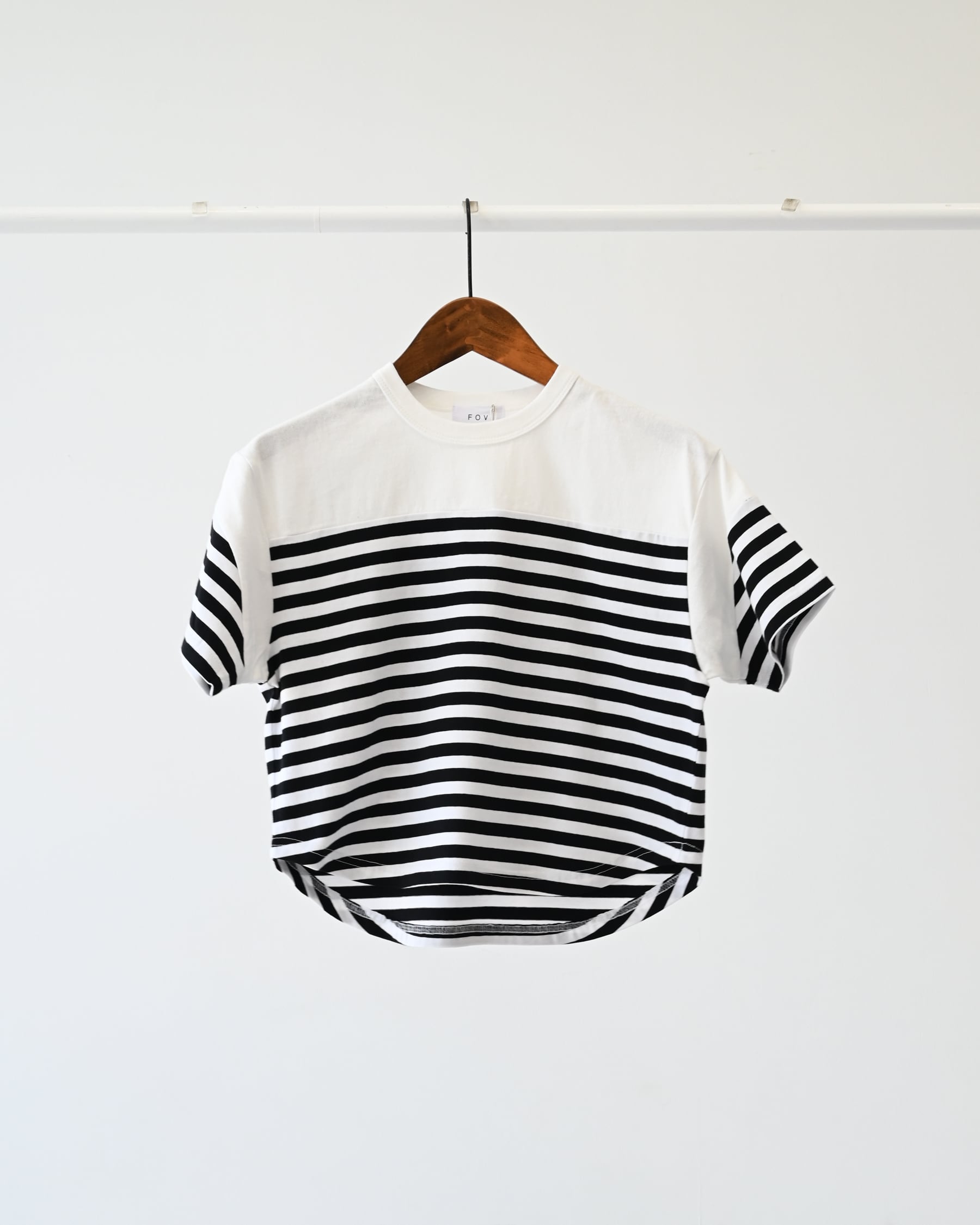 FOV(フォブ) / ボーダー切り替え Tシャツ / ブラック / 90-160cm