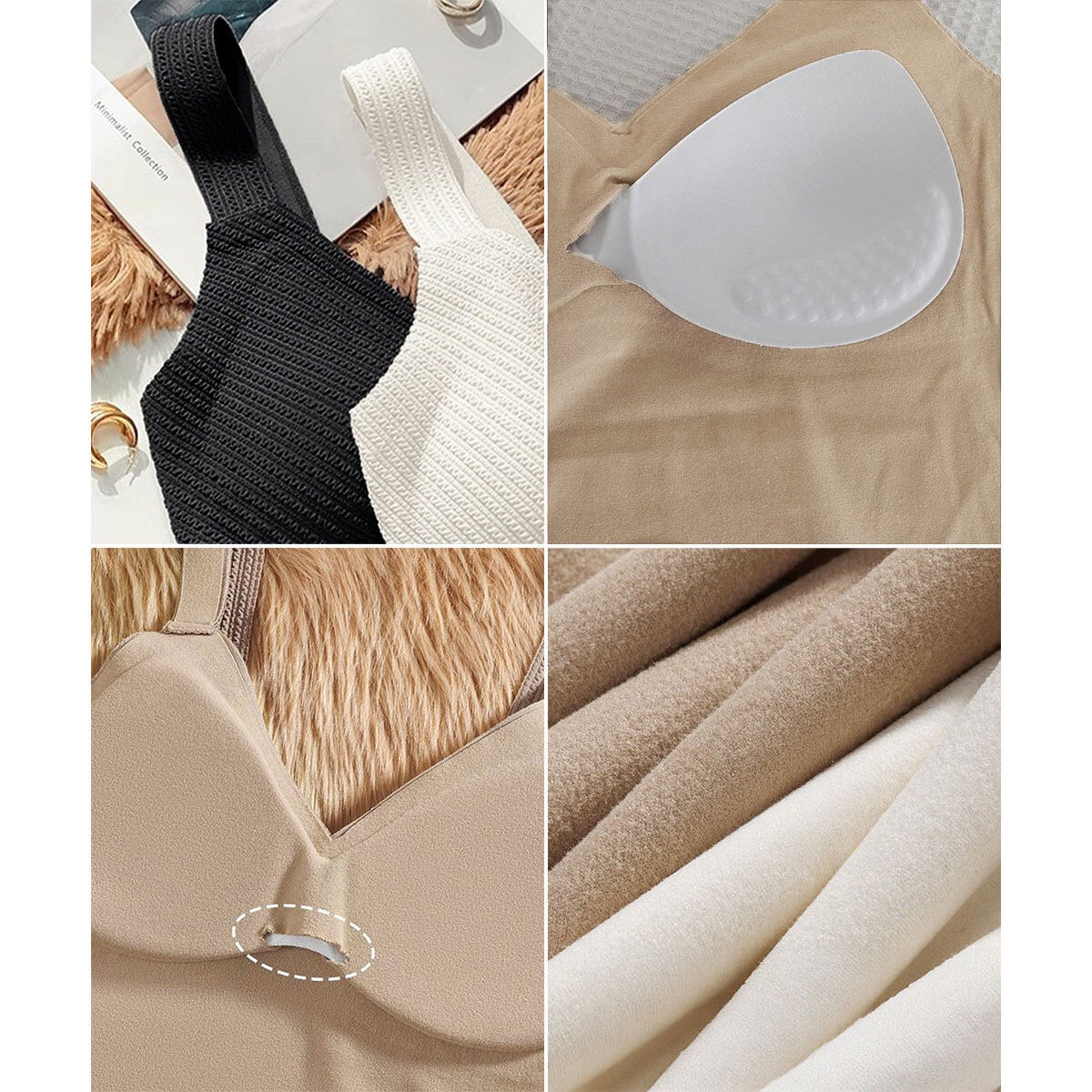 カップ付き キャミソール 裏起毛 レディース 韓国 防寒 保温 インナー 暖かい カシュクール風 おしゃれ 大人 かわいい きれいめ カジュアル ブラ付きインナー 大人可愛い 大人女子