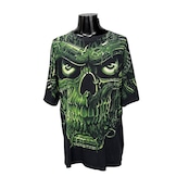 【LIQUID BLUE】リキッドブルー "GREEN SKULL" 90's Vintage Tシャツ