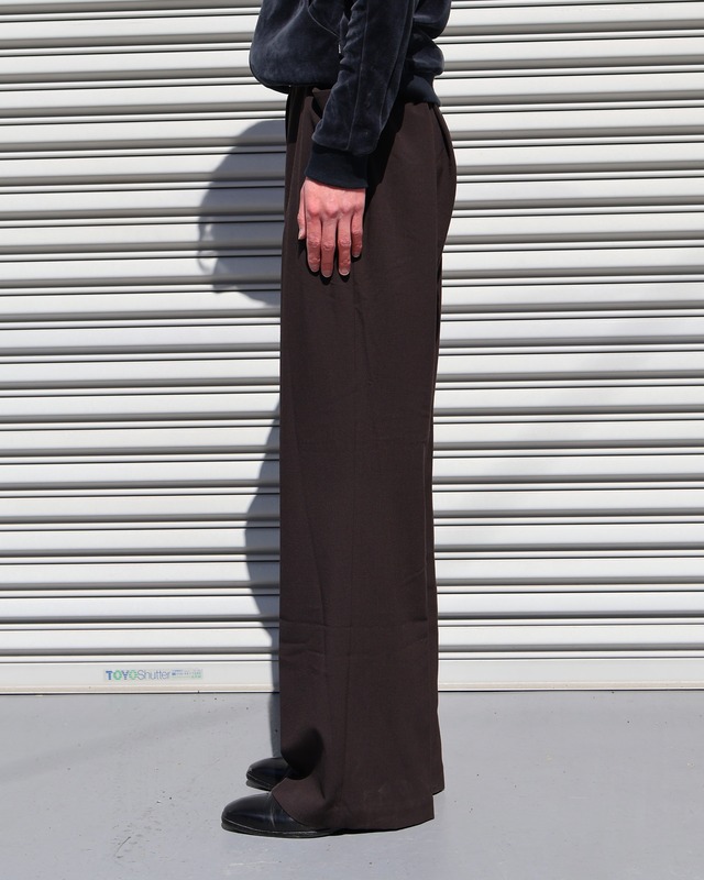 Color fading wide straight slacks