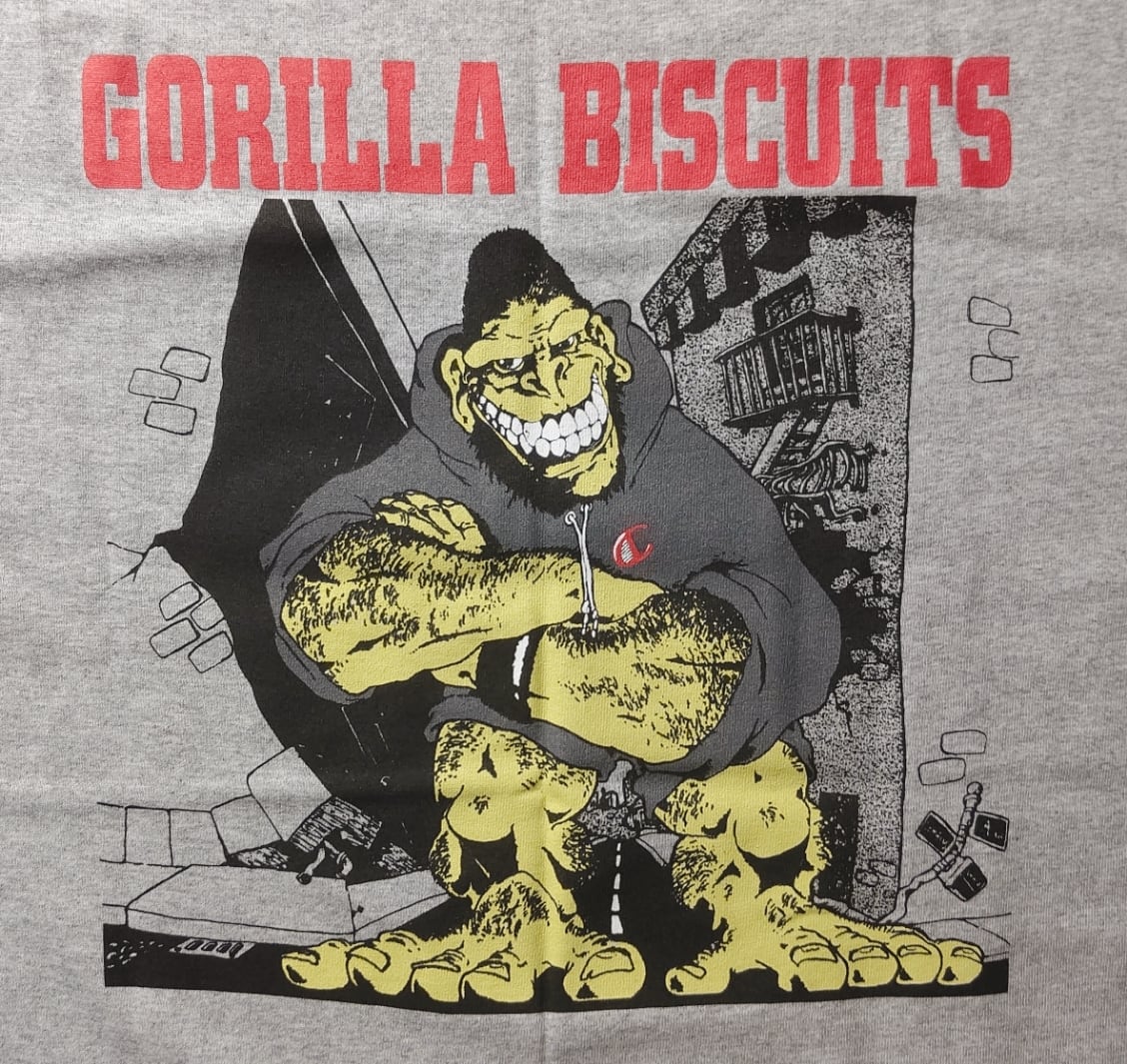 GORILLA BISCUITS 長袖 Tシャツ hold your ground 青L ロンT