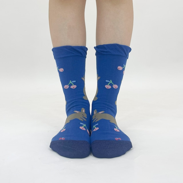 【Aiko Fukawa】布川愛子 SOCKS さくらんぼとうさぎ ソックス