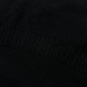 Black & White ブラックアンドホワイト ケーブル編み Vネック ウールニットベスト サイズ M /ブラック&ホワイト/ゴルフ/日本製