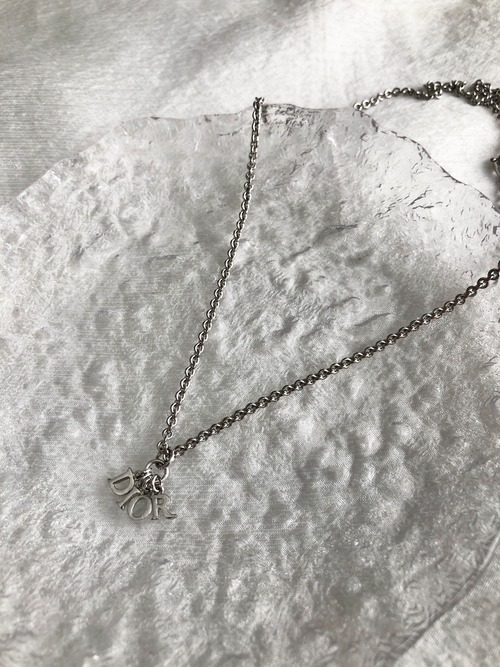 Christian Dior クリスチャン ディオール ネックレス シルバー ロゴチャーム vintage ヴィンテージ オールド wfizes