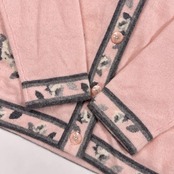 カシミヤ100% BELLEFORLE ベルフォーレ 花柄 ニット カーディガン /ピンク系 レディース