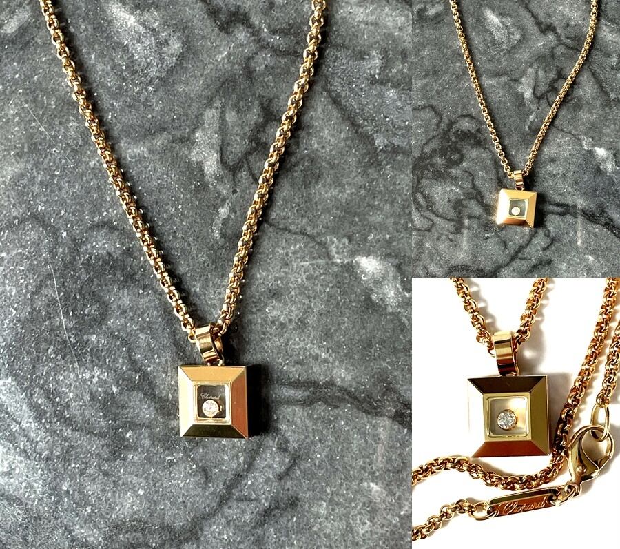 Chopard ショパール ハッピーダイヤモンド スクエア ペンダント