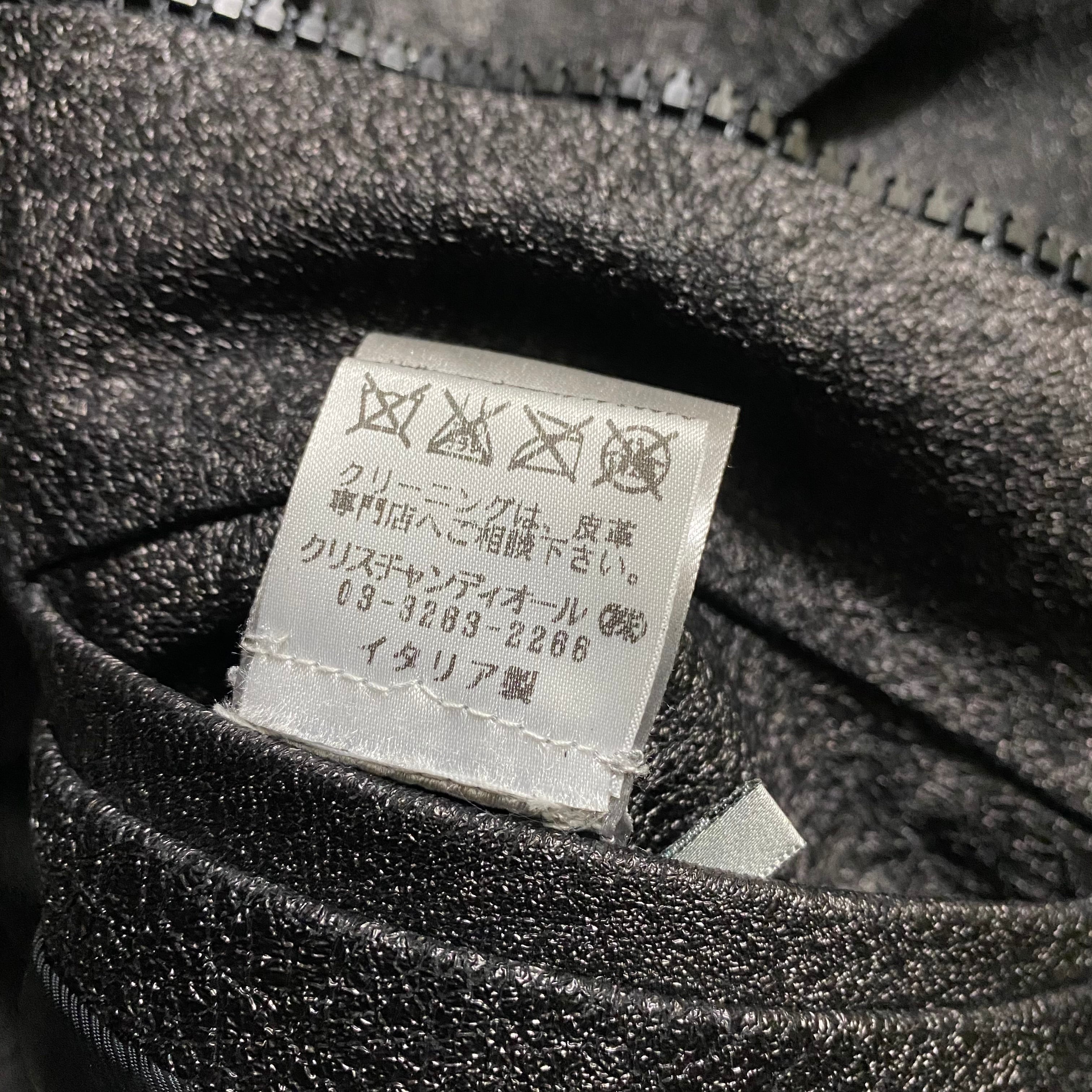 archive DIOR HOMME cross pocket destroyed leather jacket | NOIR ONLINE