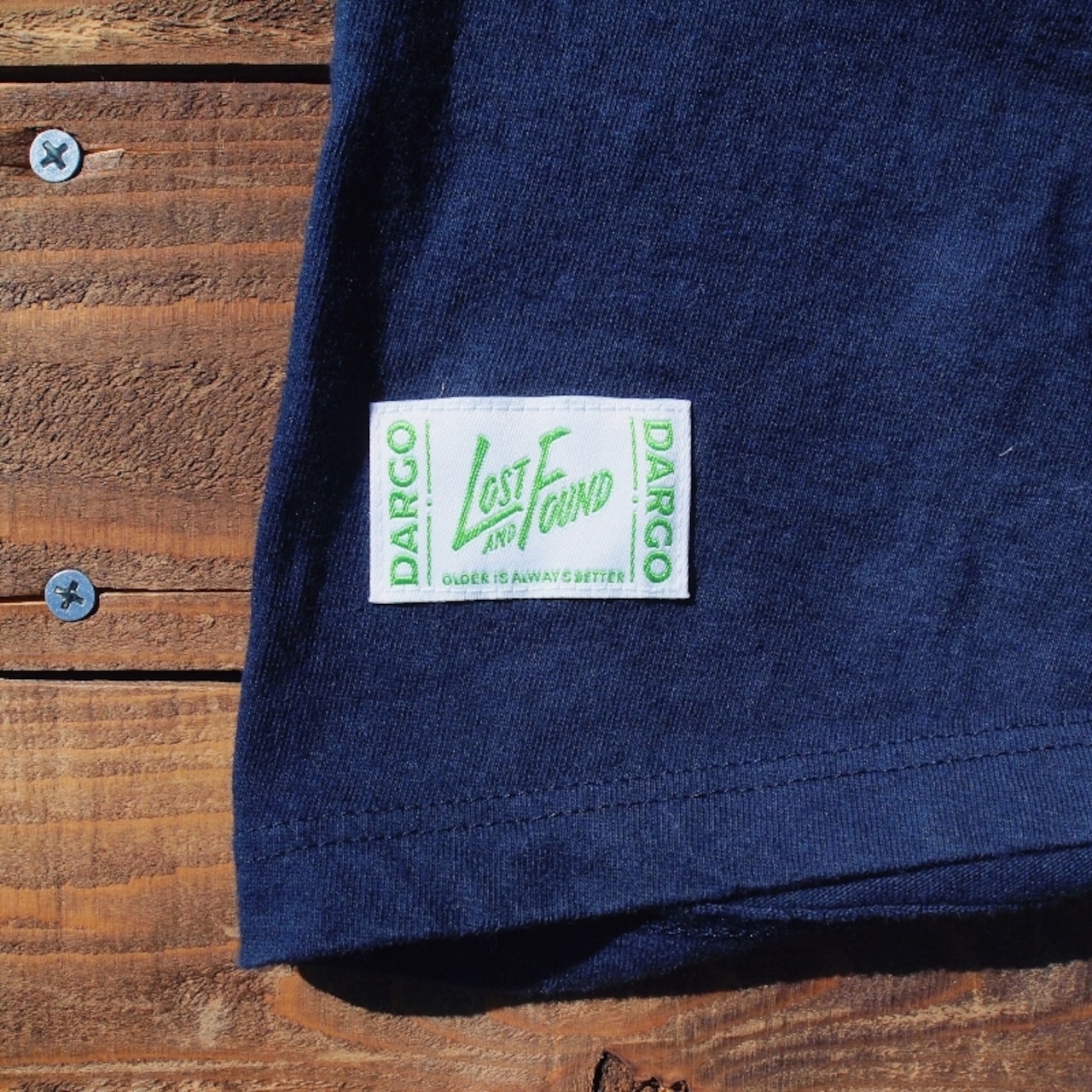 【LOST AND FOUND】"BACK PRINT" Vintage Pocket  BIG T-shirt (NAVY)