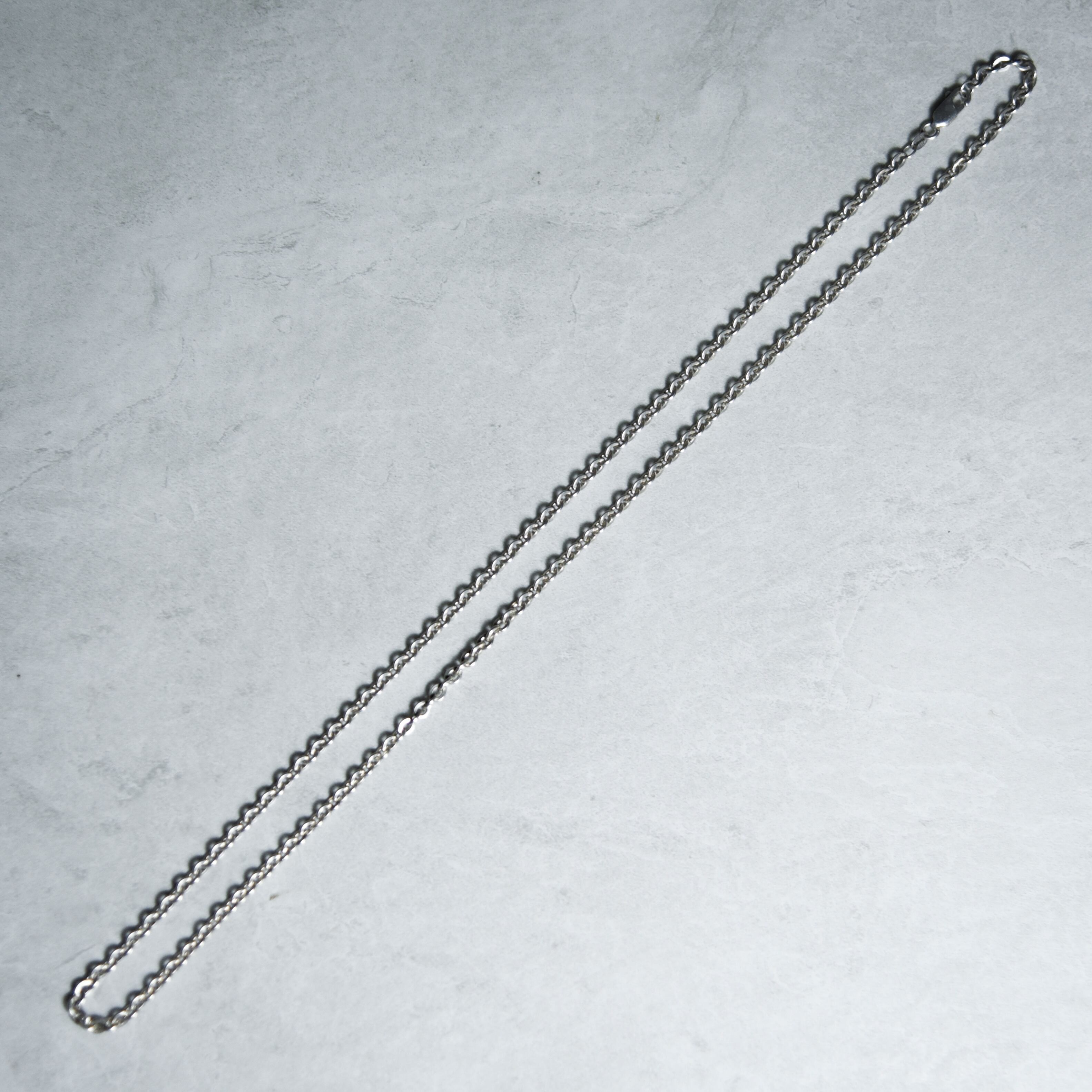 Italian Vintage Silver Cable Chain Nacklace イタリアン