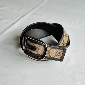 GUCCI "GG LOGO" LEATHER BELT