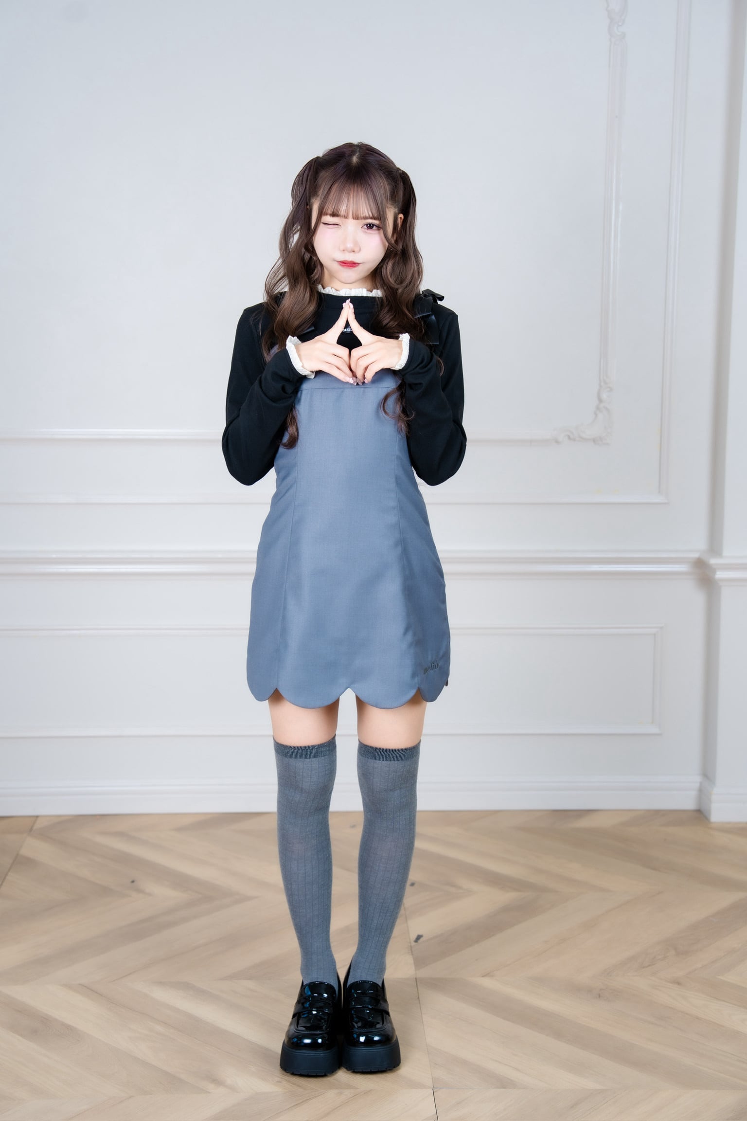 Charming Ribbon Scallop Dress