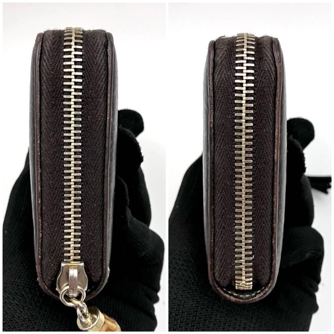 極美品✨GUCCI 2169 シマ バンブー タッセル レオパード 長財布