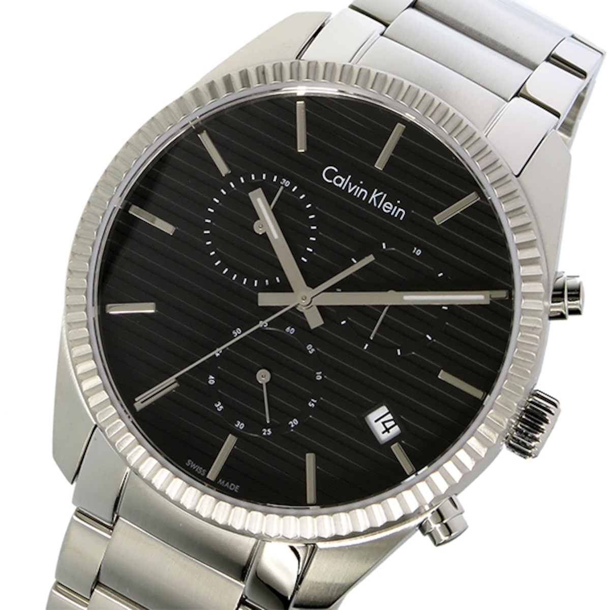 カルバンクライン Calvin Klein アライアンス クロノ クオーツ メンズ 腕時計 K5R371.41 ブラック | hama watch
