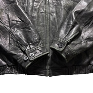 vintage CHAPS black leather drizzler jacket