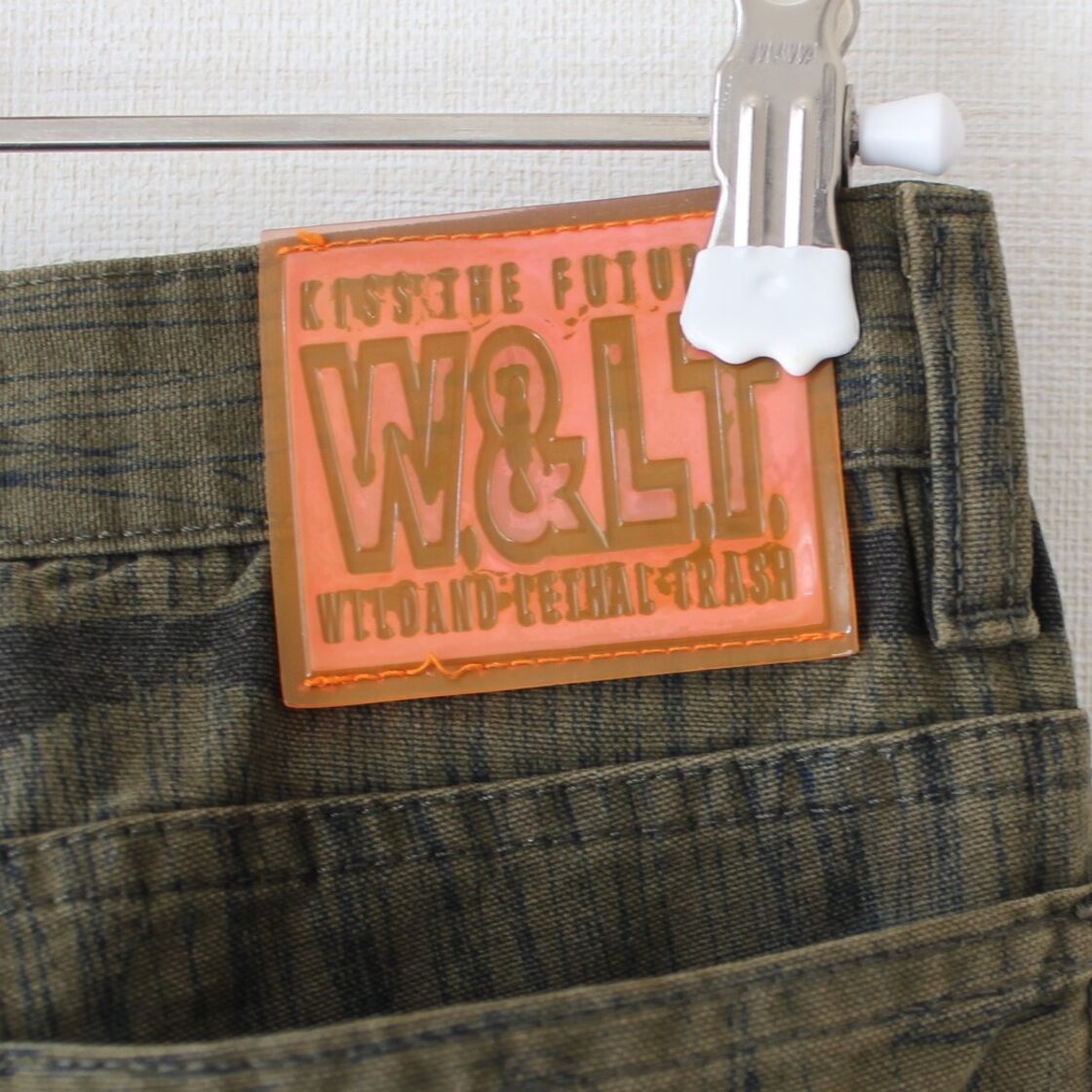W.&L.T. ウォルト 90s 落書き総柄デザイン デニムパンツ イタリア製 