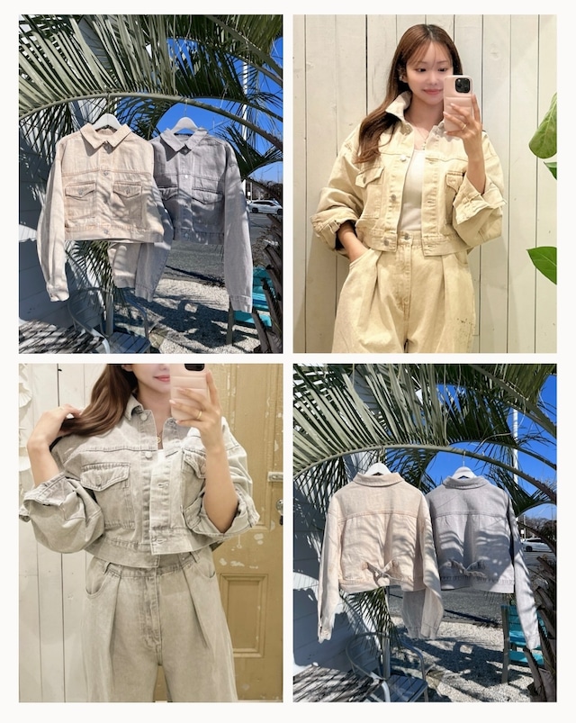 人気【LIFE is】カラーデニムジャケット ¥7,200+tax