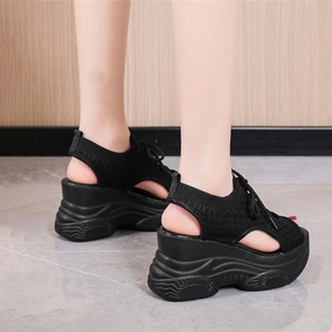 ニット サンダル レディース 春夏 厚底 韓国 スポーツサンダル 通気性 軽量 おしゃれ 大人 カジュアル 履きやすい 歩きやすい 痛くない 大人可愛い 大人女子