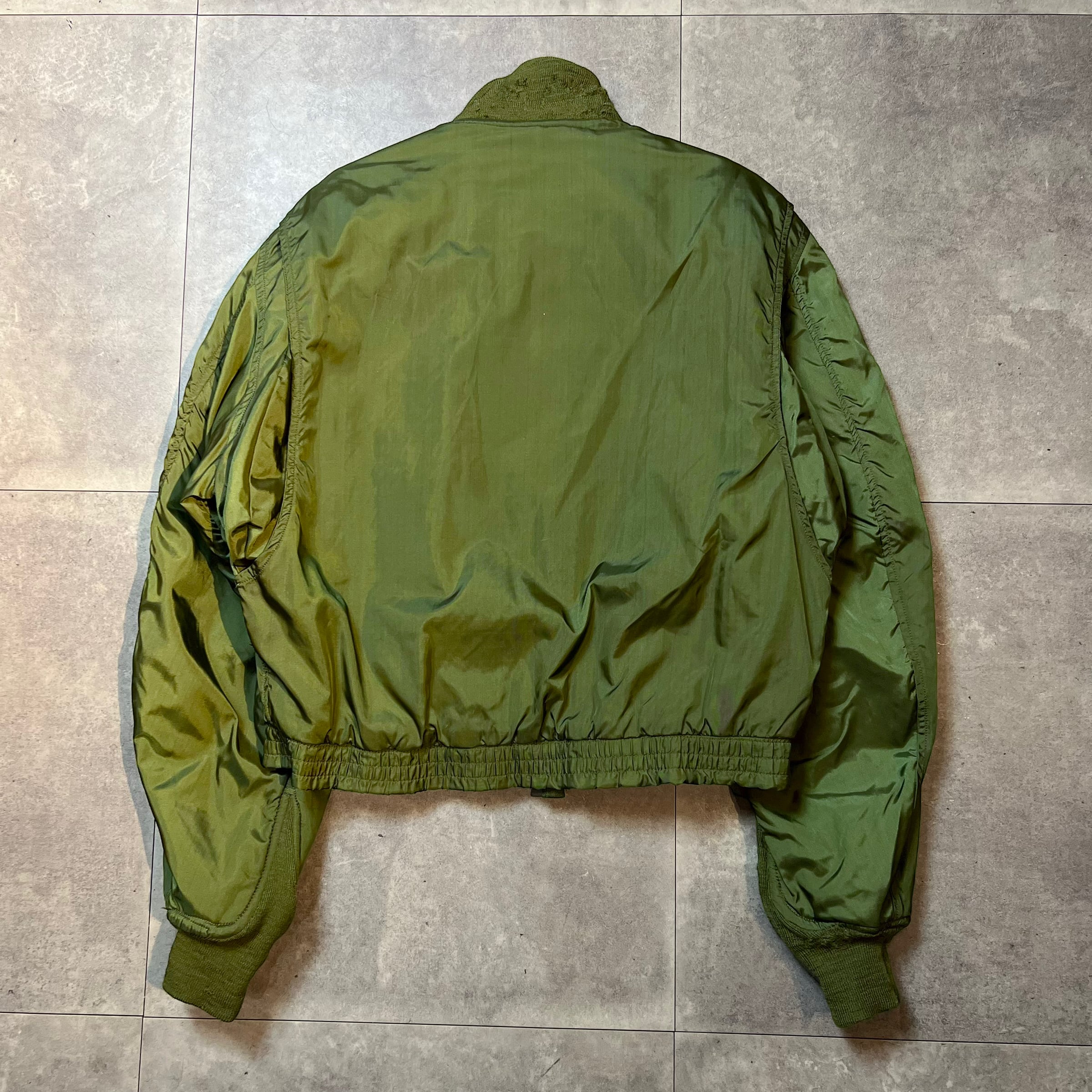 70's US Navy G-8 Flying Jacket in Olive Drab 42R L / 70s 米軍 実物 G-8  フライトジャケット 42R L相当 オリーブドラブ Scovil Gripper Zip ボンバージャケット ゴンズジャケット WEPジャケット  短丈ブルゾン